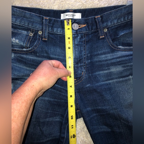 Moussy Vintage Comfort Velma Skinny Distressed Blue Jeans, Size 29. Retail $325. - Picture 16 of 16